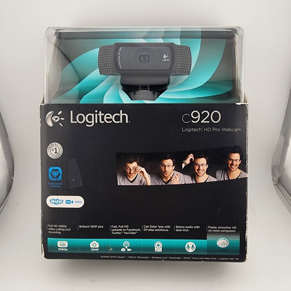 Logitech C920x Pro HD Webcam - Black CIB COMPLETE SEALED